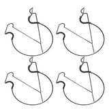 Hanging Railing Flower Pot Holder Iron Easy to Install Stable Rust Proof Fence Planter Rack for Garden Balcony Terrace 4pcs