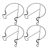 Hanging Railing Flower Pot Holder Iron Easy to Install Stable Rust Proof Fence Planter Rack for Garden Balcony Terrace 4pcs