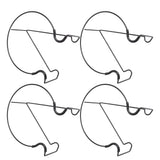 Hanging Railing Flower Pot Holder Iron Easy to Install Stable Rust Proof Fence Planter Rack for Garden Balcony Terrace 4pcs