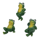 3pcs Outdoor Frog Ornament American Style Innovative Simulation Garden Frog Statues for Yard Home Garden Patio and Lawn Decoration