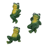 3pcs Outdoor Frog Ornament American Style Innovative Simulation Garden Frog Statues for Yard Home Garden Patio and Lawn Decoration