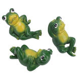 3pcs Outdoor Frog Ornament American Style Innovative Simulation Garden Frog Statues for Yard Home Garden Patio and Lawn Decoration