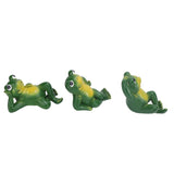 3pcs Outdoor Frog Ornament American Style Innovative Simulation Garden Frog Statues for Yard Home Garden Patio and Lawn Decoration