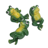 3pcs Outdoor Frog Ornament American Style Innovative Simulation Garden Frog Statues for Yard Home Garden Patio and Lawn Decoration