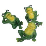 3pcs Outdoor Frog Ornament American Style Innovative Simulation Garden Frog Statues for Yard Home Garden Patio and Lawn Decoration