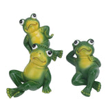 3pcs Outdoor Frog Ornament American Style Innovative Simulation Garden Frog Statues for Yard Home Garden Patio and Lawn Decoration