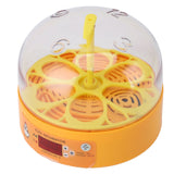 6 Egg Smart Chicken Incubators Automatic Temperature Control Small Display Hatcher Machine for Hatching Eggs EU Plug 110‑220V