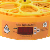 6 Egg Smart Chicken Incubators Automatic Temperature Control Small Display Hatcher Machine for Hatching Eggs EU Plug 110‑220V