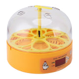 6 Egg Smart Chicken Incubators Automatic Temperature Control Small Display Hatcher Machine for Hatching Eggs EU Plug 110‑220V