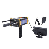 Underground Metal Scanner 49.2ft Depth 3280.8ft Range High Accuracy Sensitive Metal Detector with Screen for Copper Gold Silver Yellow Frame US Plug 100‑240V