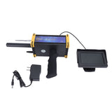 Underground Metal Scanner 49.2ft Depth 3280.8ft Range High Accuracy Sensitive Metal Detector with Screen for Copper Gold Silver Yellow Frame EU Plug 100‑240V