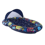 3 in 1 Pool Floats Multifunctional Adult Pool Floats Lounger with Detachable Sun Shade Canopy and Cup Holder for Beach Lake Party