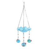 Hummingbird Feeder Bird Bath for Outdoors 2 In 1 Hanging Solar Bird Bath Fountain with 3 Feeder Pots for Small Birds