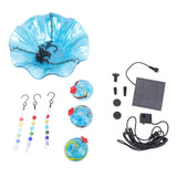 Hummingbird Feeder Bird Bath for Outdoors 2 In 1 Hanging Solar Bird Bath Fountain with 3 Feeder Pots for Small Birds