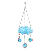 Hummingbird Feeder Bird Bath for Outdoors 2 In 1 Hanging Solar Bird Bath Fountain with 3 Feeder Pots for Small Birds