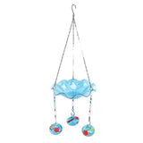 Hummingbird Feeder Bird Bath for Outdoors 2 In 1 Hanging Solar Bird Bath Fountain with 3 Feeder Pots for Small Birds