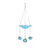 Hummingbird Feeder Bird Bath for Outdoors 2 In 1 Hanging Solar Bird Bath Fountain with 3 Feeder Pots for Small Birds