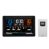 Smart Weather Clock WiFi Wireless Digital Weather Clock for Temperature Humidity Barometric Pressure Wind and Frost Alarms Time Date Weather 100‑240V US Plug In Australia - Darrahopens