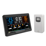 Smart Weather Clock WiFi Wireless Digital Weather Clock for Temperature Humidity Barometric Pressure Wind and Frost Alarms Time Date Weather 100‑240V US Plug In Australia - Darrahopens