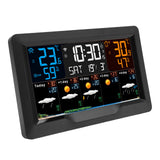 Smart Weather Clock WiFi Wireless Digital Weather Clock for Temperature Humidity Barometric Pressure Wind and Frost Alarms Time Date Weather 100‑240V US Plug In Australia - Darrahopens
