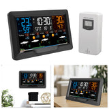 Smart Weather Clock WiFi Wireless Digital Weather Clock for Temperature Humidity Barometric Pressure Wind and Frost Alarms Time Date Weather 100‑240V US Plug