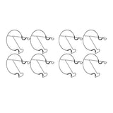 8pcs Railing Plant Pot Holder Iron Rack Floating Garden Flower Pot Stand Baskets Shelf for Outdoor Balcony Fence Deck Garden Black