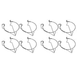 8pcs Railing Plant Pot Holder Iron Rack Floating Garden Flower Pot Stand Baskets Shelf for Outdoor Balcony Fence Deck Garden Black