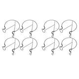 8pcs Railing Plant Pot Holder Iron Rack Floating Garden Flower Pot Stand Baskets Shelf for Outdoor Balcony Fence Deck Garden Black