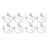 8pcs Railing Plant Pot Holder Iron Rack Floating Garden Flower Pot Stand Baskets Shelf for Outdoor Balcony Fence Deck Garden Black