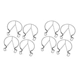 8pcs Railing Plant Pot Holder Iron Rack Floating Garden Flower Pot Stand Baskets Shelf for Outdoor Balcony Fence Deck Garden Black