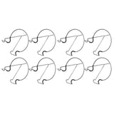 8pcs Railing Plant Pot Holder Iron Rack Floating Garden Flower Pot Stand Baskets Shelf for Outdoor Balcony Fence Deck Garden Black