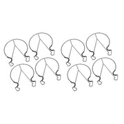 8pcs Railing Plant Pot Holder Iron Rack Floating Garden Flower Pot Stand Baskets Shelf for Outdoor Balcony Fence Deck Garden Black