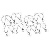 8pcs Railing Plant Pot Holder Iron Rack Floating Garden Flower Pot Stand Baskets Shelf for Outdoor Balcony Fence Deck Garden Black