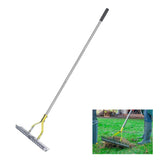 Thatch Rake 15in Wide Stainless Steel High Efficiency Ergonomic Dead Grass Rake for Fallen Leaves Dead Branches