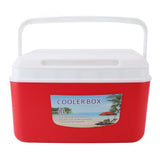 8L Insulated Portable Cooler Efficient Warm Cold Insulation Portable Hard Cooler Box Ice Cooler for Camping Picnic Beach Drink Beverage Fishing Red