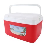 8L Insulated Portable Cooler Efficient Warm Cold Insulation Portable Hard Cooler Box Ice Cooler for Camping Picnic Beach Drink Beverage Fishing Red