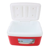 8L Insulated Portable Cooler Efficient Warm Cold Insulation Portable Hard Cooler Box Ice Cooler for Camping Picnic Beach Drink Beverage Fishing Red