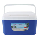 8L Insulated Portable Cooler Efficient Warm Cold Insulation Portable Hard Cooler Box Ice Cooler for Camping Picnic Beach Drink Beverage Fishing Blue