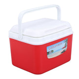 5L Portable Cooler Box Large Capacity Multifunctional Keeps Food Freshness and Drink Cool Insulated Hard Cooler Case for Travel Car Red