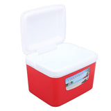 5L Portable Cooler Box Large Capacity Multifunctional Keeps Food Freshness and Drink Cool Insulated Hard Cooler Case for Travel Car Red