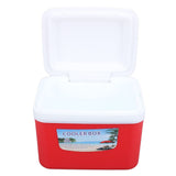 5L Portable Cooler Box Large Capacity Multifunctional Keeps Food Freshness and Drink Cool Insulated Hard Cooler Case for Travel Car Red