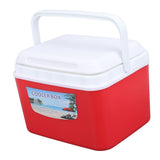 5L Portable Cooler Box Large Capacity Multifunctional Keeps Food Freshness and Drink Cool Insulated Hard Cooler Case for Travel Car Red