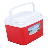 5L Portable Cooler Box Large Capacity Multifunctional Keeps Food Freshness and Drink Cool Insulated Hard Cooler Case for Travel Car Red