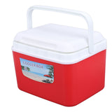 5L Portable Cooler Box Large Capacity Multifunctional Keeps Food Freshness and Drink Cool Insulated Hard Cooler Case for Travel Car Red