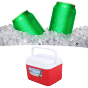 5L Portable Cooler Box Large Capacity Multifunctional Keeps Food Freshness and Drink Cool Insulated Hard Cooler Case for Travel Car Red