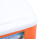 5L Portable Cooler Box Large Capacity Multifunctional Keeps Food Freshness and Drink Cool Insulated Hard Cooler Case for Travel Car Orange