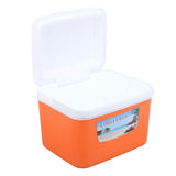 5L Portable Cooler Box Large Capacity Multifunctional Keeps Food Freshness and Drink Cool Insulated Hard Cooler Case for Travel Car Orange