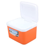 5L Portable Cooler Box Large Capacity Multifunctional Keeps Food Freshness and Drink Cool Insulated Hard Cooler Case for Travel Car Orange
