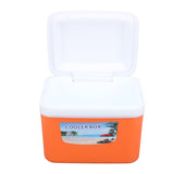 5L Portable Cooler Box Large Capacity Multifunctional Keeps Food Freshness and Drink Cool Insulated Hard Cooler Case for Travel Car Orange