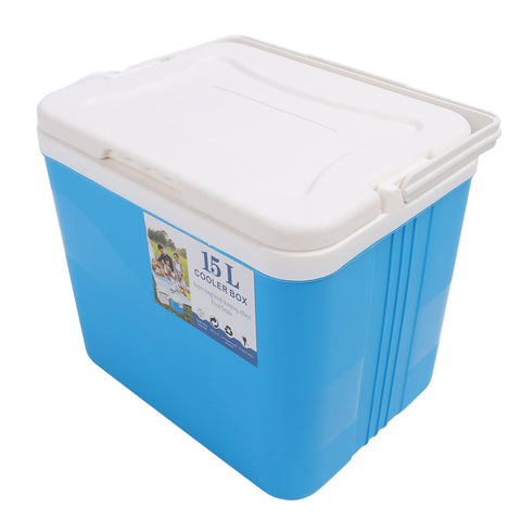 15L Insulated Portable Cooler Professional Lasting Cooling Insulation Hard Cooler Box for Outdoor Picnic Fishing Commercial Stall Blue